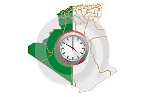 Time Zones in Algeria concept. 3D rendering