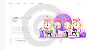 Time zones landing page template