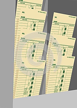 Timecards weekly wages time cards rack