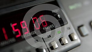 Timecode frame counter on a digital broadcast video recorder