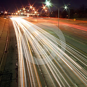 A timed-exposure of an interstate