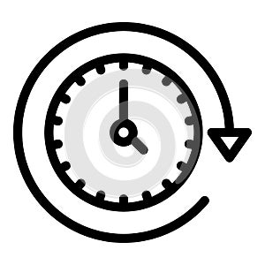 Timekeeper icon outline vector. Hour timer photo