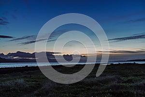 Timelaps of clearing on the ocean, sunset fluffy clouds in sky outdoors. Tralee co Kerry Irelad