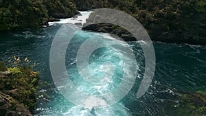 Timelapse of Aratiatia Rapids gradually filling up Waikato Rive near Taupo, New Zealand