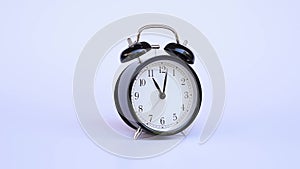 Timelapse black alarm clock