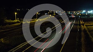 Timelapse - Cars moving at night