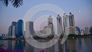 Timelapse Cityscape with in twilight time panoramic capital city with city lifestyle.