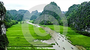 Timelapse clip of Tam Coc Resort, Ninh Binh province, Vietnam
