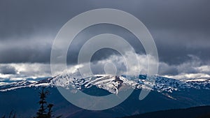 Timelapse of clouds over the Carpathian Mountains