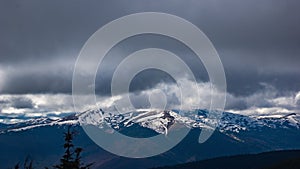 Timelapse of clouds over the Carpathian Mountains