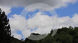 Timelapse of cumulo nimbus clouds in Pyrenees, France