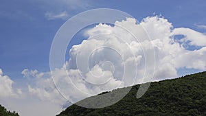 Timelapse of cumulo nimbus clouds in Pyrenees, France