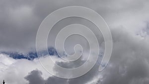 Timelapse of cumulo nimbus clouds in Pyrenees, France