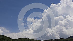 Timelapse of cumulo nimbus clouds in Pyrenees, France