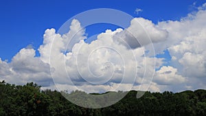 Timelapse of cumulo nimbus clouds in Razes, France