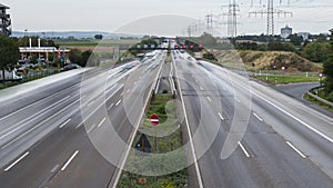 Timelapse of dense traffic on German highway