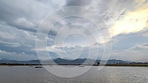 Timelapse of epic cloud movement at sunset