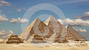 Timelapse Of The Great Pyramids In Giza Valley, Cairo, Egypt