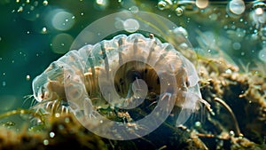 A timelapse image series showing a tardigrades survival techniques such as entering a state of desiccation or tun