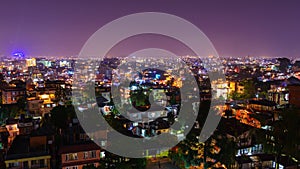 Timelapse of Kathmandu illuminated for Tihar