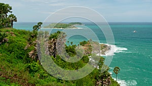 Timelapse Laem Phromthep Cape in Phuket.famous view point scenic area for watching sunset in the Phuket island Popular landmark tr