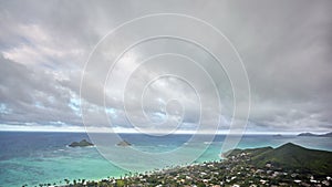 Timelapse of Lanikai Beach and Mokulua Islands, O'ahu, Hawai'i