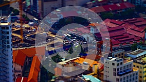 A timelapse of the miniature street at Ben Thanh market in Ho Chi Minh Vietnam tiltshift