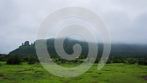 Timelapse - Monsoon storm coluds over a mountain 4K60