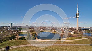 Timelapse of Olympic Park in Munchen, Germany.