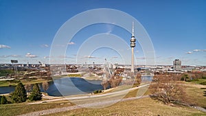 Timelapse of Olympic Park in Munchen, Germany.