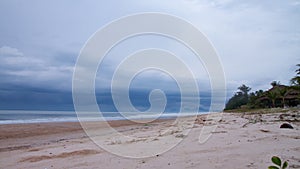 Timelapse passing cloud of sky and sea