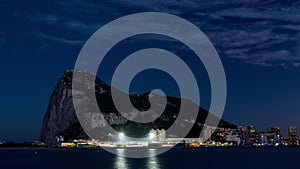 Timelapse of the Rock of Gibraltar, British territory next to Spain