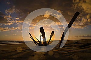 Timelapse of sunrise on Raibow Beach, Queensland, Australia