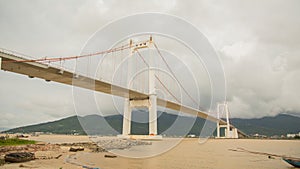 Timelapse Thuan Phuoc bridge in Da Nang city, Vietnam.