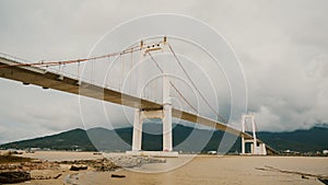 Timelapse Thuan Phuoc bridge in Da Nang city, Vietnam.