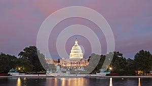 Timelapse of the United States Capitol building in Washington DC