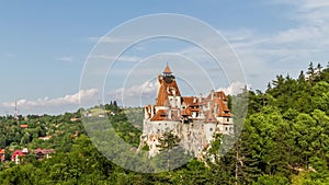 Timelapse view of Dracula Castle in Bran