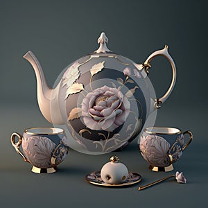 Timeless Beauty: Elegant Porcelain Tea Set