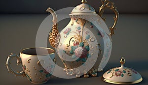 Timeless Beauty: Elegant Porcelain Tea Set