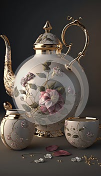 Timeless Beauty: Elegant Porcelain Tea Set