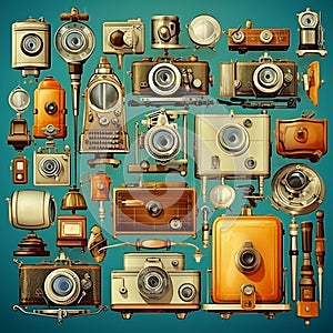 Timeless Contraptions: A Kaleidoscope of Vintage Tech and Antiques photo