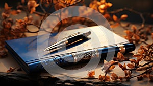 Timeless Elegance: Vintage Fountain Pen on Aged Paper