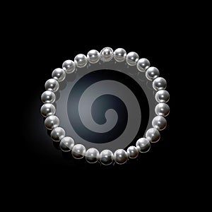 A timeless and elegant string of pearls with a single clasp