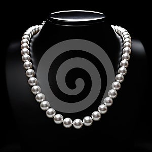 A timeless and elegant string of pearls with a single clasp