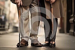 Timeless Embrace: Elderly Couple\'s Lower Silhouette, forever true love, Valentines day card