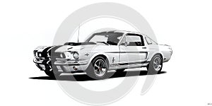 Timeless Lineart: Ford Mustang Shelby GT350 1965