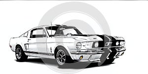 Timeless Lineart: Ford Mustang Shelby GT350 1965