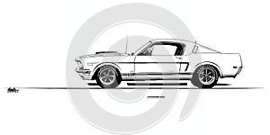 Timeless Lineart: Ford Mustang Shelby GT350 1965