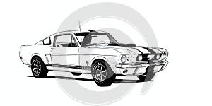 Timeless Lineart: Ford Mustang Shelby GT350 1965