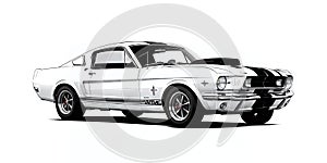 Timeless Lineart: Ford Mustang Shelby GT350 1965